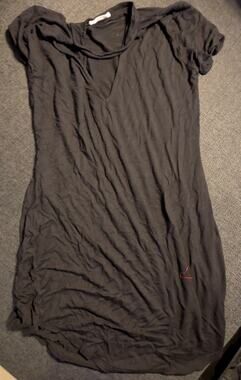 Black Dress with Collar-Style Neck Cutout Size Small